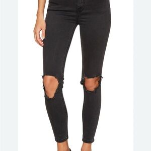 Women's Black Distressed Jeans